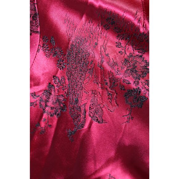 Vintage Oriental Reversable Jacket Frog Closure Black and Red with Pockets M - Picture 15 of 16